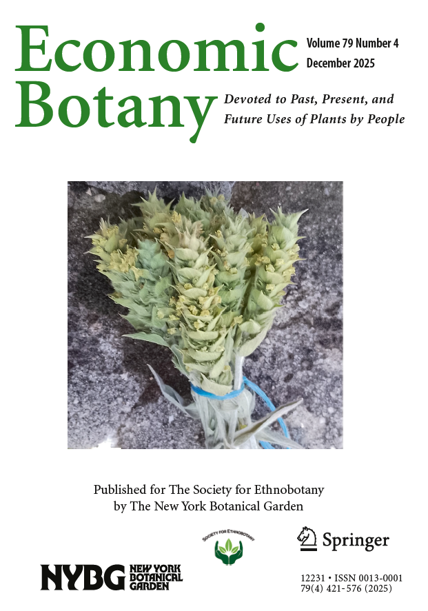 Economic Botany Cover Volume 79 Number 4